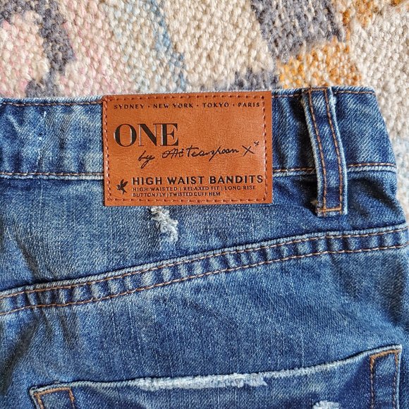 One Teaspoon High Waist Bandit Shorts Size 29 - Picture 3 of 9